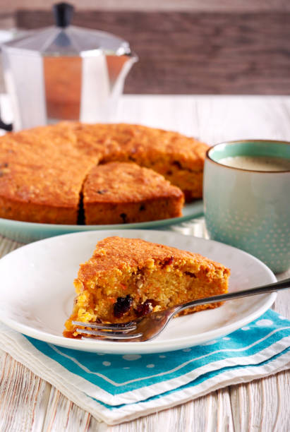 istock Carrot cake with raisin, slice 1041695704