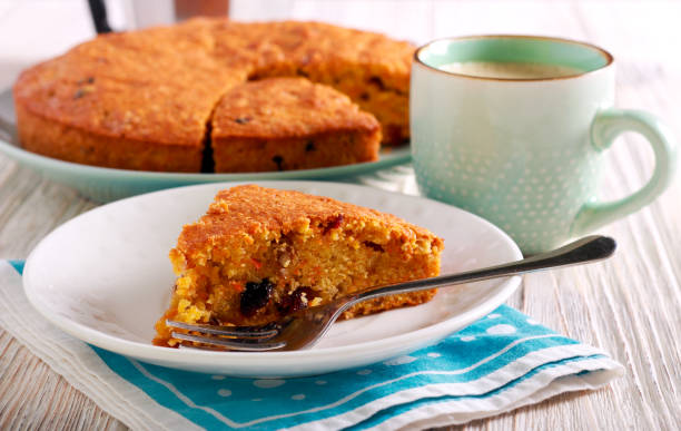 istock Carrot cake with raisin, slice 1041695784