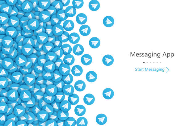 projekt interfejsu użytkownika aplikacji vector messaging - online messaging backgrounds communication computer network stock illustrations