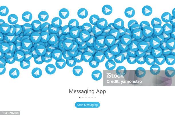 Vector Messaging App Ui Design Stock Illustration - Download Image Now - Logo, Backgrounds, Online Messaging