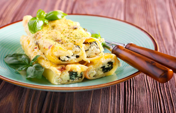 istock Ricotta cheese and spinach filling cannelloni 1041696652