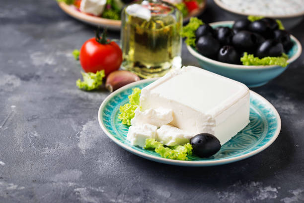 istock Fresh feta cheese with olives 1041708034