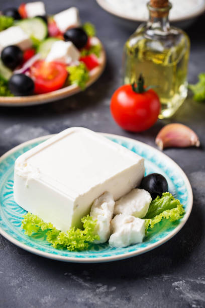 istock Fresh feta cheese with olives 1041708090