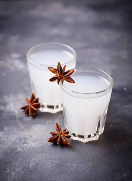 istock Traditional Greek ouzo,  alcohol drink with anise 1041708112