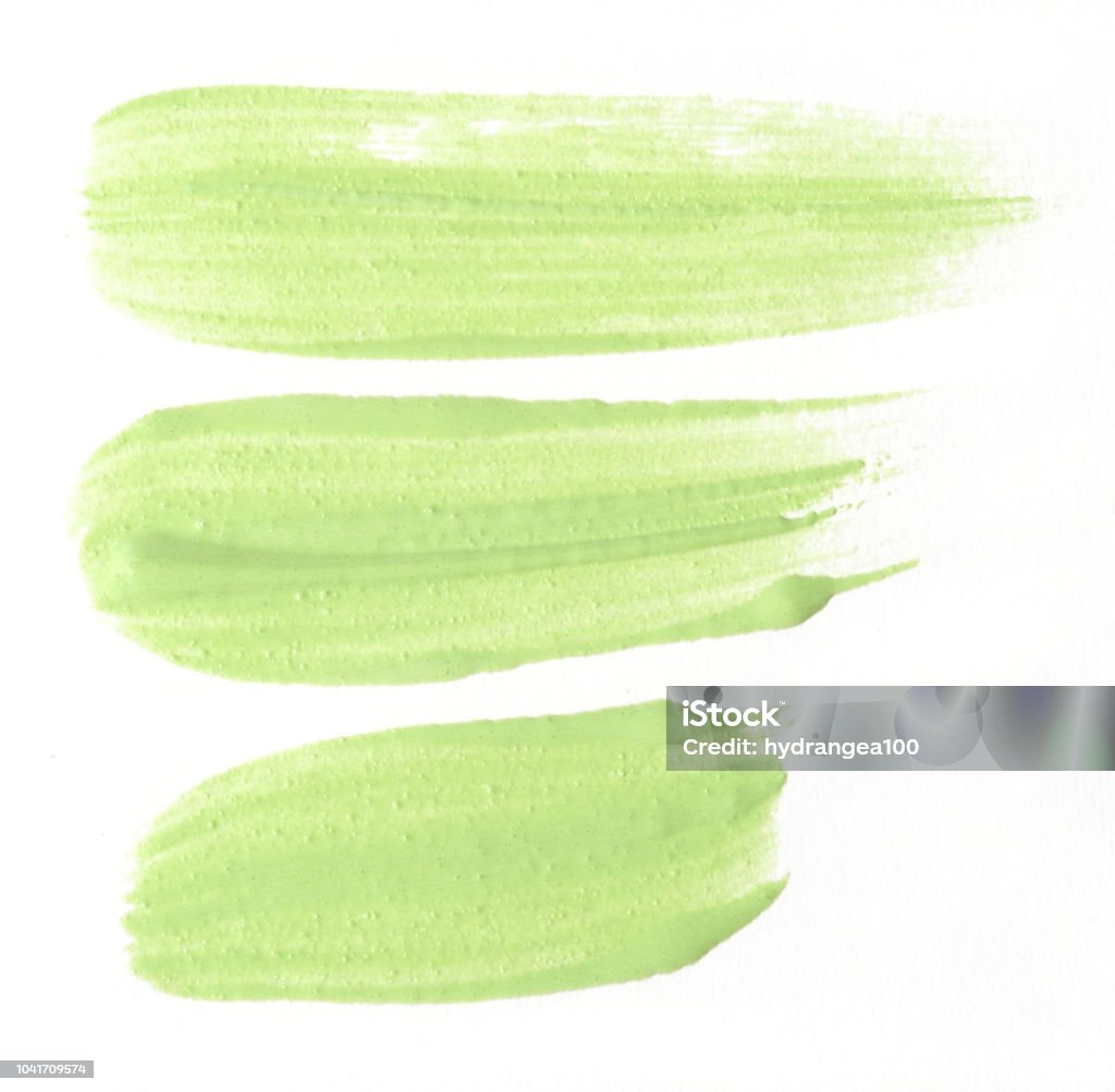 grüne Concealer Swatch isoliert auf weiß - Lizenzfrei Anpassen Stock-Foto