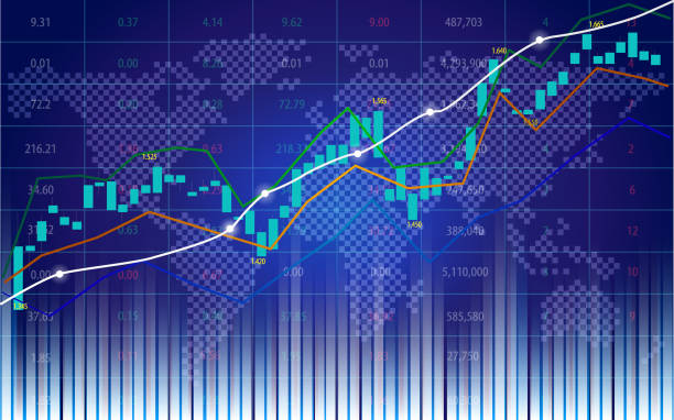 istock Stock market or forex trading candlestick graph in graphic design for financial investment concept 1041709856