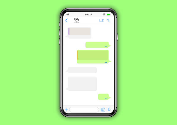 whatsapp interface vector design of smartphone interface online messaging stock illustrations