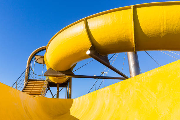 istock Yellow Water Slide Pool Close Up 1041729854