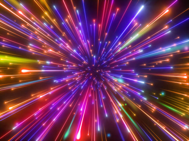 istock 3d render, new year fireworks, abstract cosmic background, multicolor big bang, falling stars, galaxy, celestial, beauty of universe, speed of light, neon glow, ultraviolet infrared light, outer space 1041730960