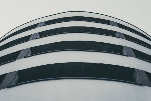 istock Multi level parking area. Spiral architecture building with car garage. 1041747662