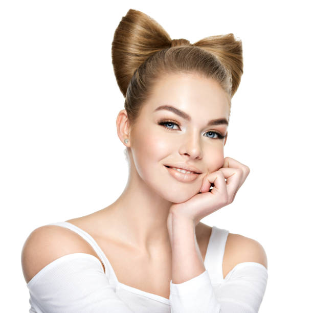 istock Pretty girl with a smile on face. 1041747816