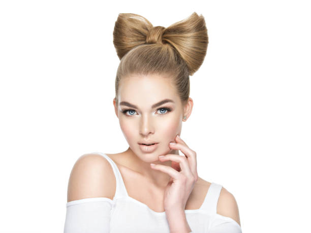 istock Girl with a creative hairstyle 1041747940