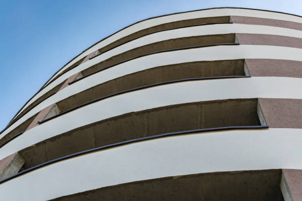 istock Multi level parking area. Spiral architecture building with car garage. 1041748040