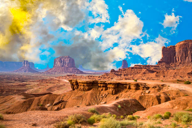 istock scenic view of monument valley 1041753358