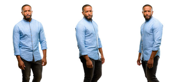 istock African american man with beard doubt expression, confuse and wonder concept, uncertain future 1041754048