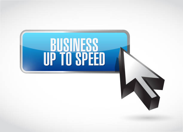 istock Business up to speed online button illustration 1041768494
