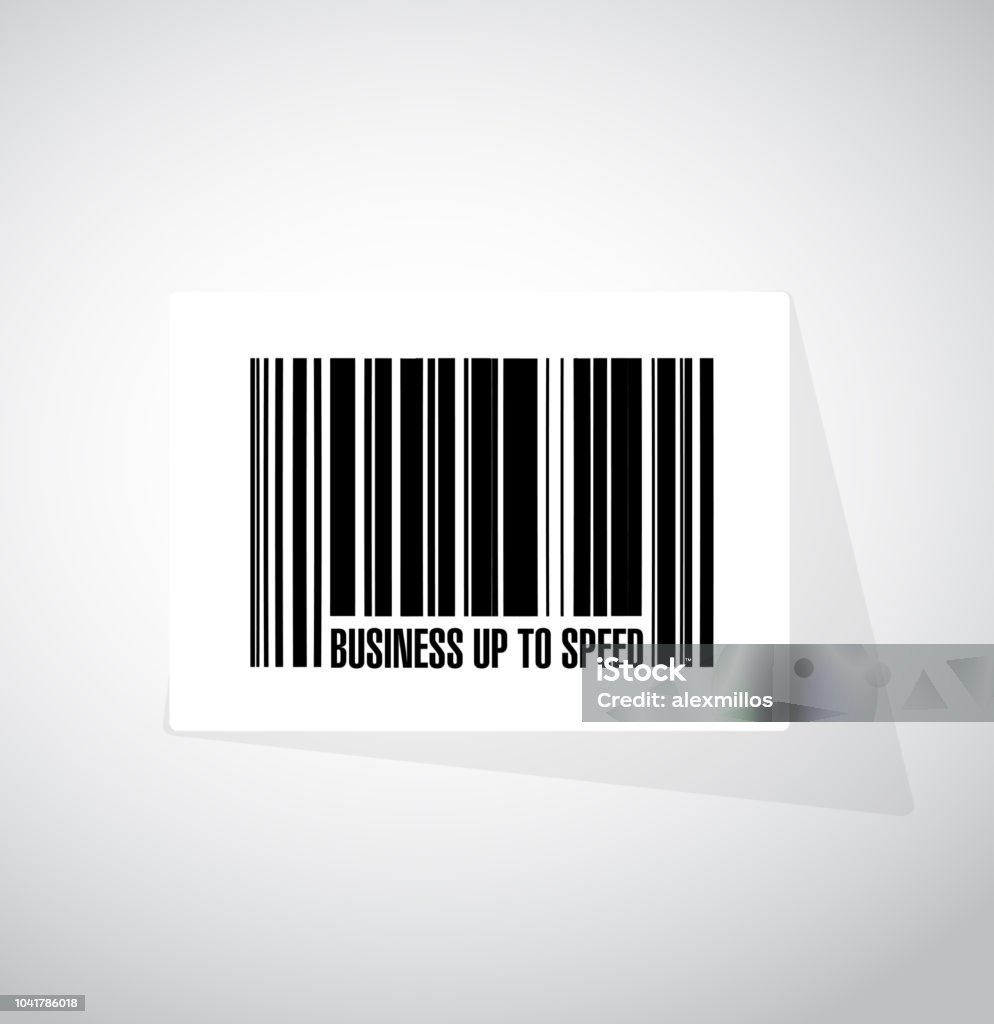 Barcode Speed Reference Business Up To Speed Barcode Sign Concept Stock Illustration - Download ...