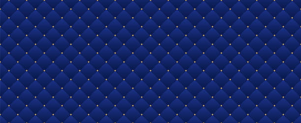 복고 스타일 네이 비 블루 완벽 한 패턴입니다. 프리미엄 로얄 파티에 사용할 수 있습니다. - frame pattern design leather stock illustrations