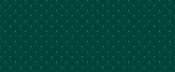 Vector illustration of Dark green color. Deep emerald seamless pattern for premium royal party.