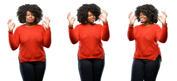 istock doing ok sign gesture with both hands expressing meditation and relaxation 1041795004