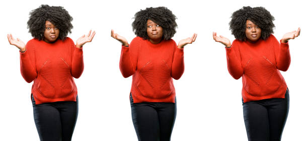 istock doubt expression, confuse and wonder concept, uncertain future shrugging shoulders 1041795484