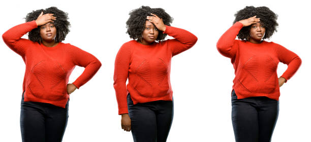 istock terrified and nervous expressing anxiety and panic gesture, overwhelmed 1041795804