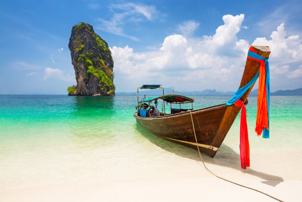 istock Thai traditional wooden longtail boat 1041796162