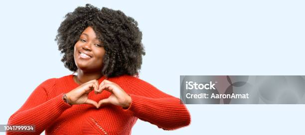 Happy Showing Love With Hands In Heart Shape Expressing Healthy And Marriage Symbol Stock Photo - Download Image Now