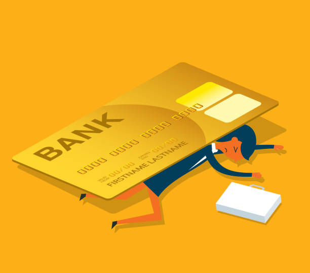 ilustrações, clipart, desenhos animados e ícones de dívida de cartão de crédito - empresária - currency loss women spending money
