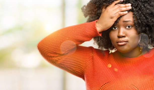 istock terrified and nervous expressing anxiety and panic gesture, overwhelmed 1041803544