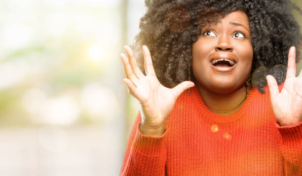 istock terrified and nervous expressing anxiety and panic gesture, overwhelmed 1041810130