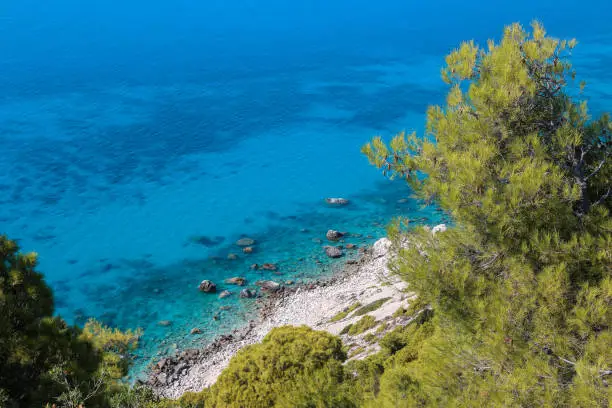 Amazing view of the west coast of Lefkada island, Greece, Europe
