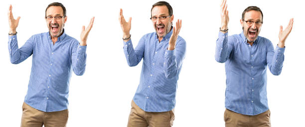 istock happy and surprised cheering expressing wow gesture 1041831526
