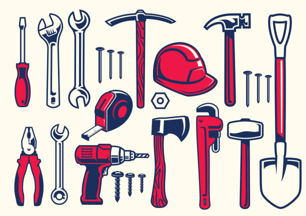 vector of set of worker hand tools