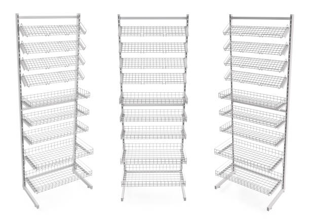istock Display cash metal with wire shelves 1041835470