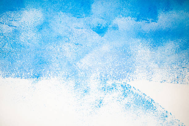 istock Abstract hand painted blue oil paint canvas background 1041846100