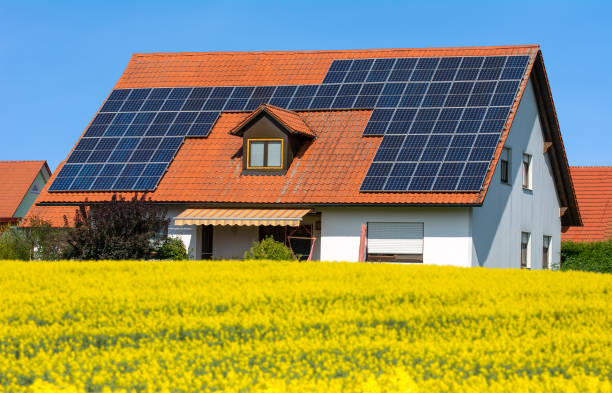 istock Modern House with Photovoltaic System 1041847518