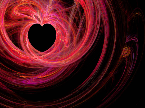 istock Abstract illustration of a fractal pattern on black background 1041855090
