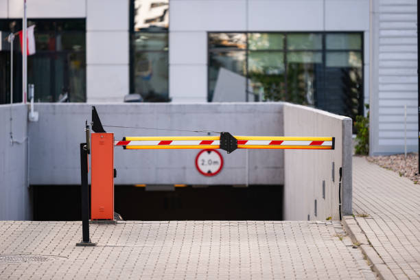 Barrier Gate Automatic system for security. stock photo