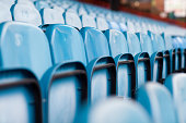 Empty seats in football stadium