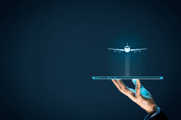 istock Air ticket booking and internet travel insurance 1041872942