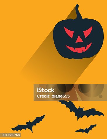 istock Fun Halloween Background With Jack O' Lantern 1041880768