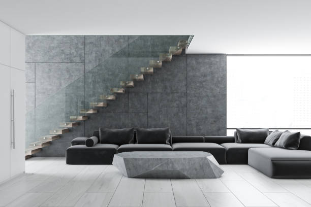 istock Concrete wall living room interior 1041893634