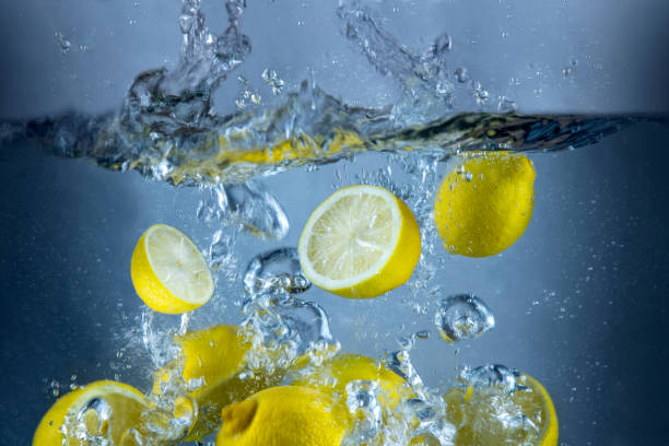 istock Lemons fresh splash in water yellow fruit food 1041902558