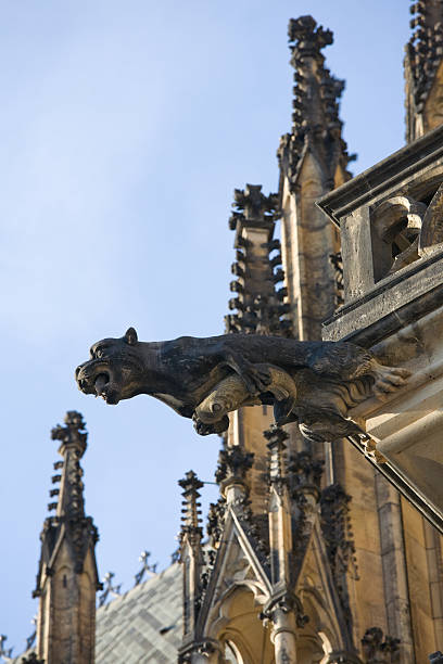 석상 - cathedral close up gargoyle prague 뉴스 사진 이미지