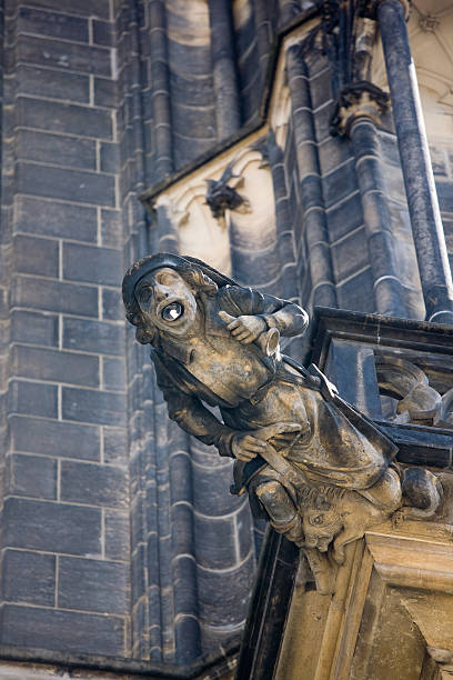 석상 - cathedral close up gargoyle prague 뉴스 사진 이미지