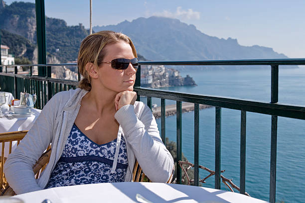 Morning in Amalfi stock photo