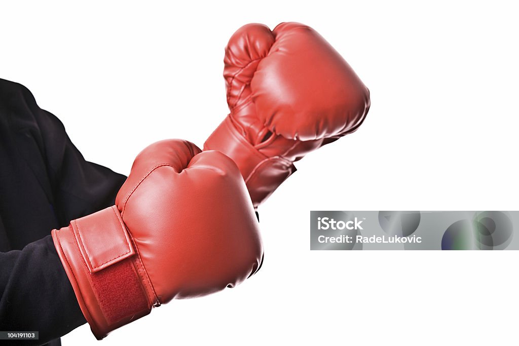 Red boxing gloves on a white background Boxing gloves Activity Stock Photo