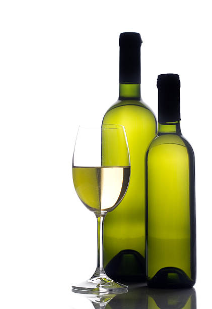 istock Two wine bottles and glass 104191173