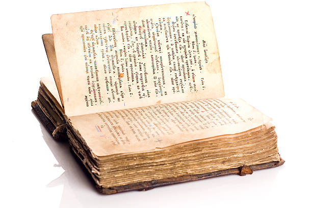 istock Old vintage book isolated on white 104191194